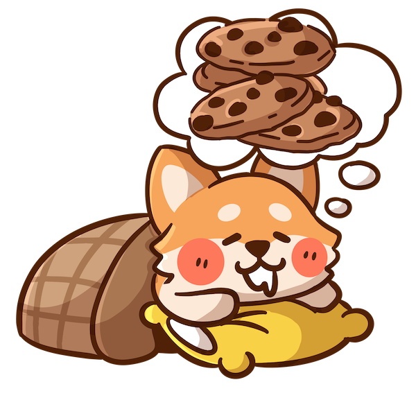 Dreaming cookie illustration
